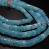 15 Inches Gorgeous - Indian Blue Opal Natural Genuine Stone - Smooth Polished Tyre Shape Beads Beads hug size - 6 mm approx